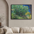 Nature Painting for Living Room – Van Gogh Lilac Bush | Floral Wall Art Print 4 : 3 Horizontal Premium Wall Art Canvas by MeriDeewar