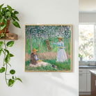 Nature Scenery Painting for Living Room | Claude Monet Impressionist Wall Art | MeriDeewar 1 : 1 Square Premium Wall Art Canvas by MeriDeewar
