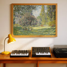 Nature Scenery Painting for Living Room | Monet Garden Wall Art | MeriDeewar 4 : 3 Horizontal Premium Wall Art Canvas by MeriDeewar