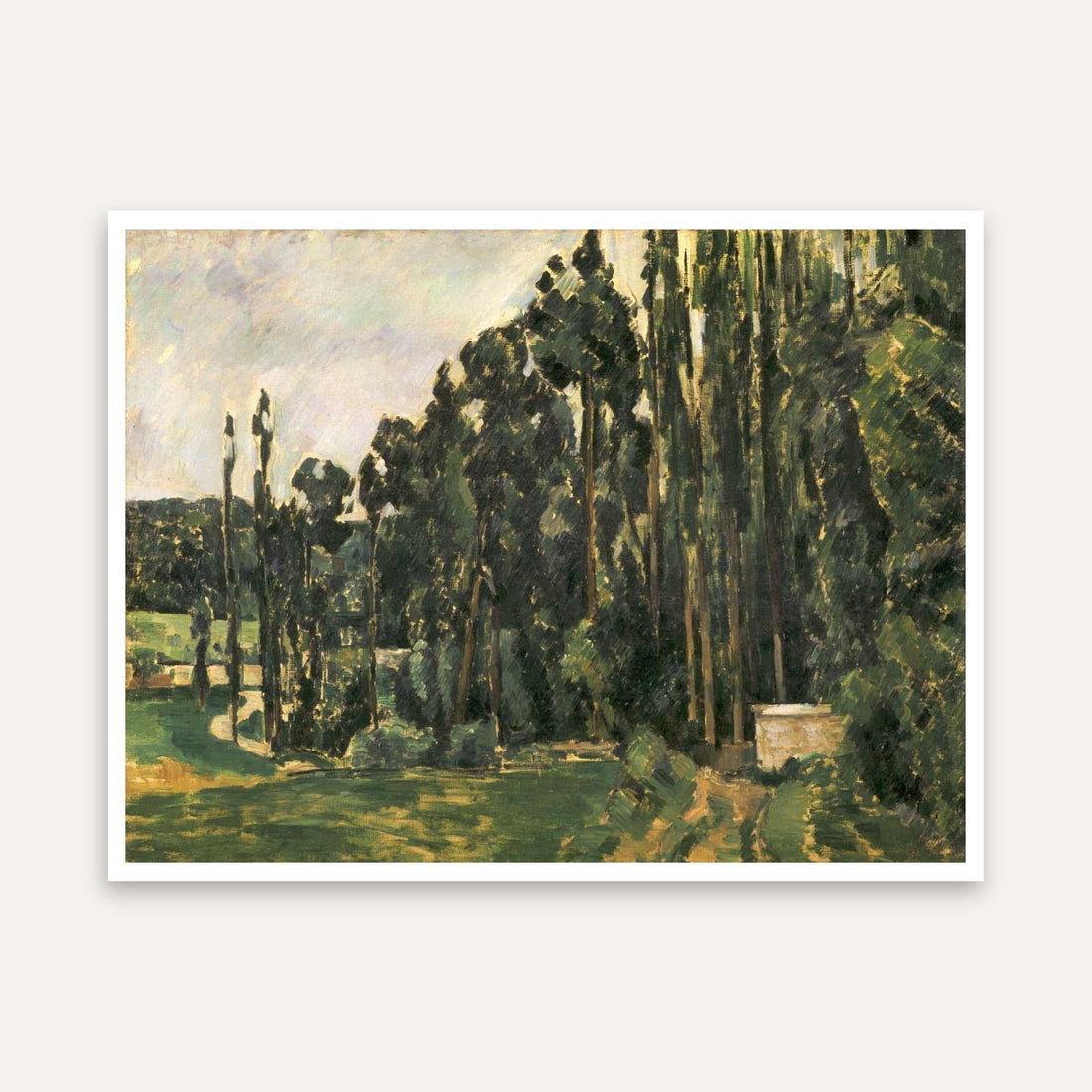 Nature Scenery Painting for Living Room – Tall Trees Landscape | Giclée Fine Art Print 4 : 3 Horizontal Premium Wall Art Canvas by MeriDeewar