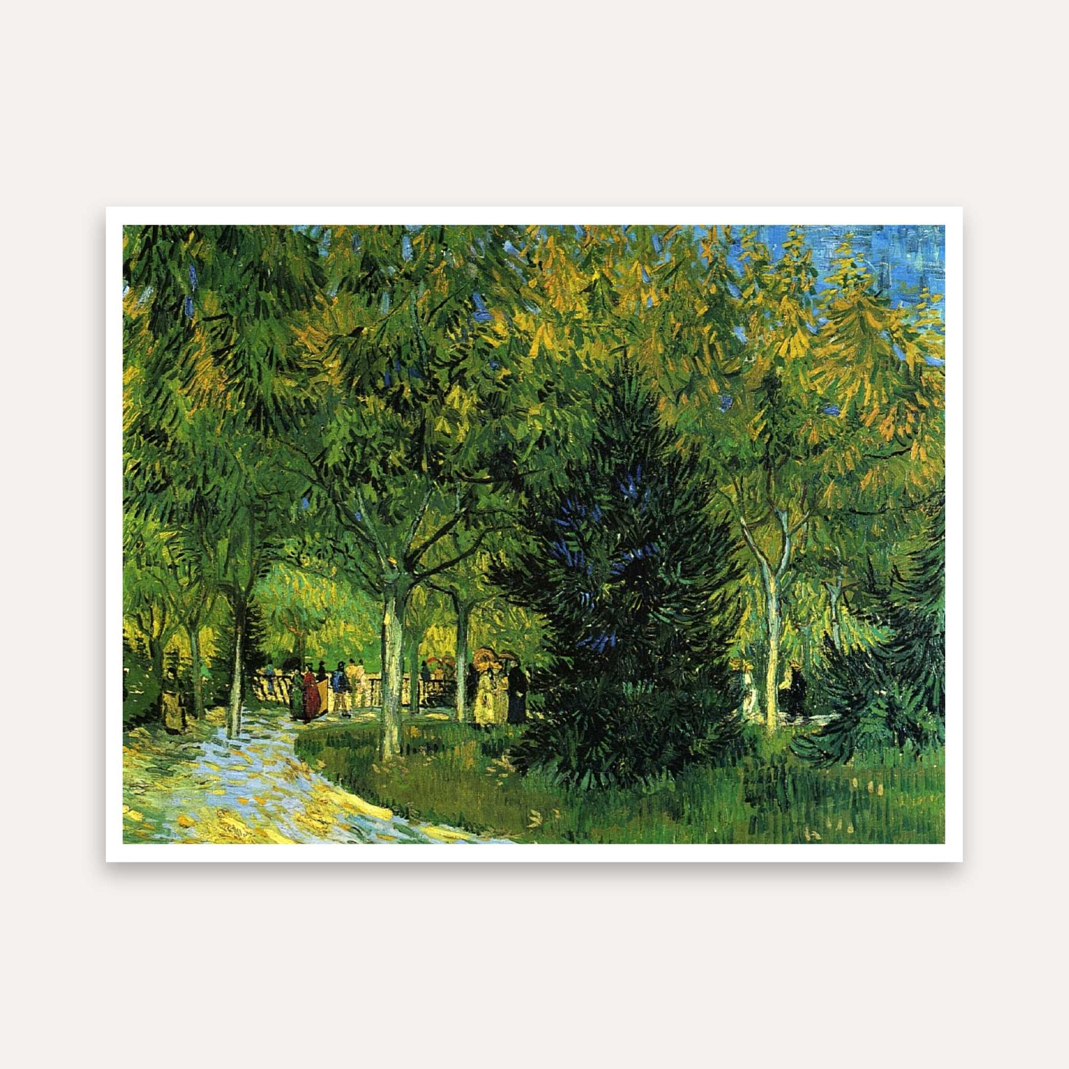 Nature Scenery Painting for Living Room – Van Gogh Avenue in the Park | Giclée Fine Art Print 4 : 3 Horizontal Premium Wall Art Canvas by MeriDeewar