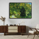 Nature Scenery Painting for Living Room – Van Gogh Avenue in the Park | Giclée Fine Art Print 4 : 3 Horizontal Premium Wall Art Canvas by MeriDeewar