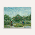 Nature Scenery Painting for Living Room | Van Gogh Couples in Park | Wall Art for Home Decor 4 :5 Vertical Premium Wall Art Canvas by MeriDeewar