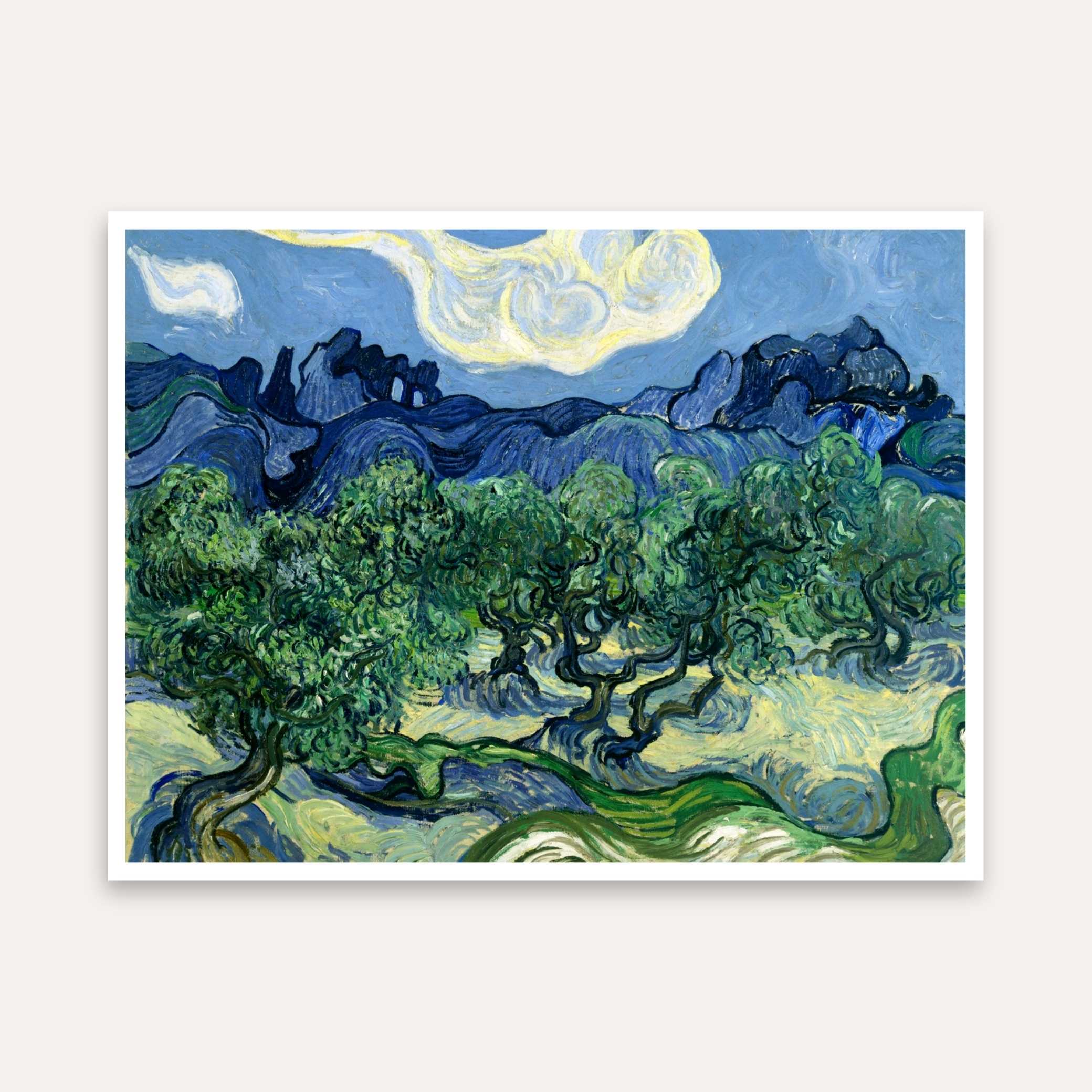 Nature Scenery Painting for Living Room – Van Gogh Olive Trees | Giclée Fine Art Print 5 : 4 Horizontal Premium Wall Art Canvas by MeriDeewar