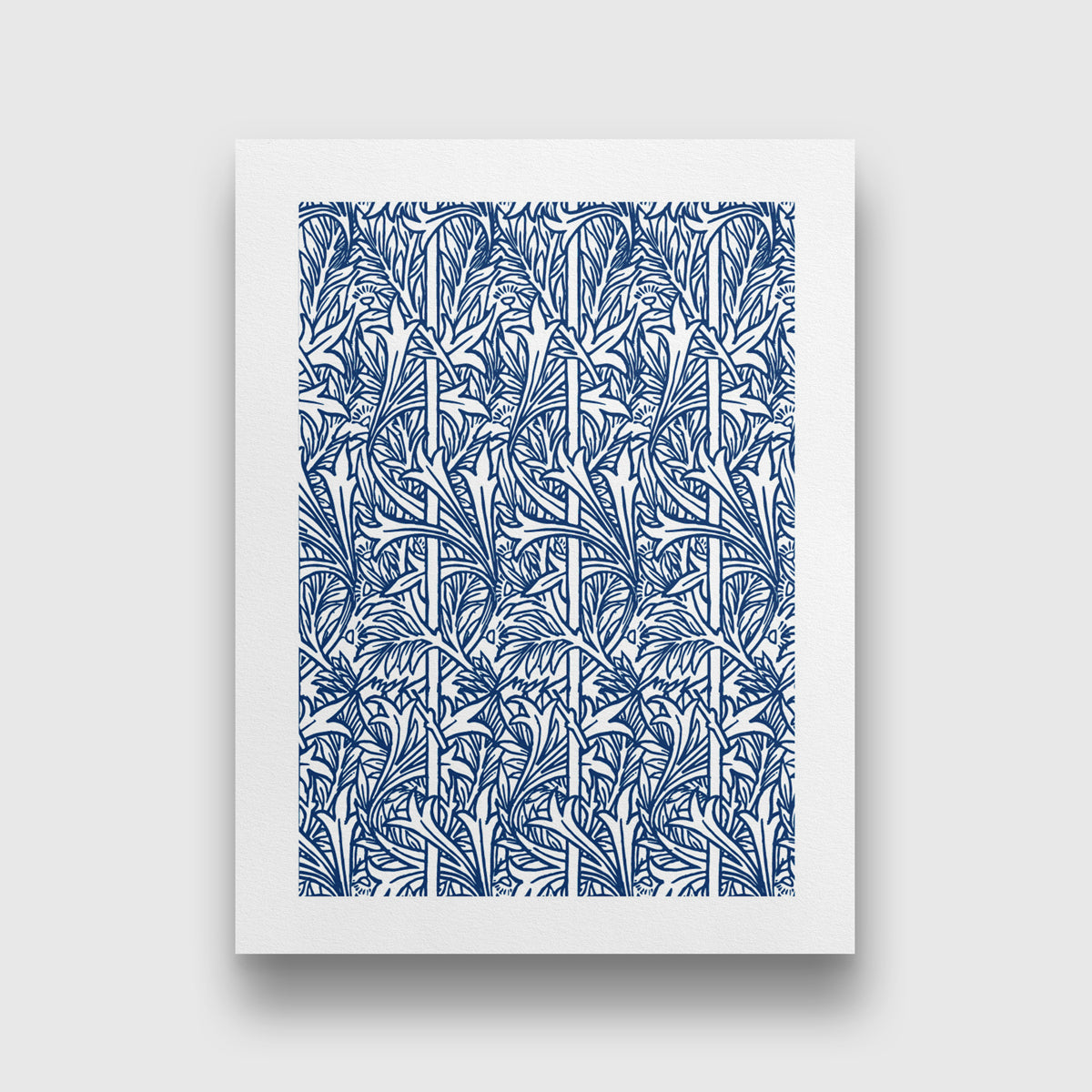 Navy Blue Botanical Wall Art Set Of 6 Paintings Walls Premium Wall Art Canvas by MeriDeewar