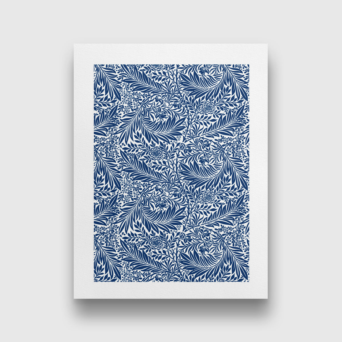 Navy Blue Botanical Wall Art Set Of 6 Paintings Walls Premium Wall Art Canvas by MeriDeewar