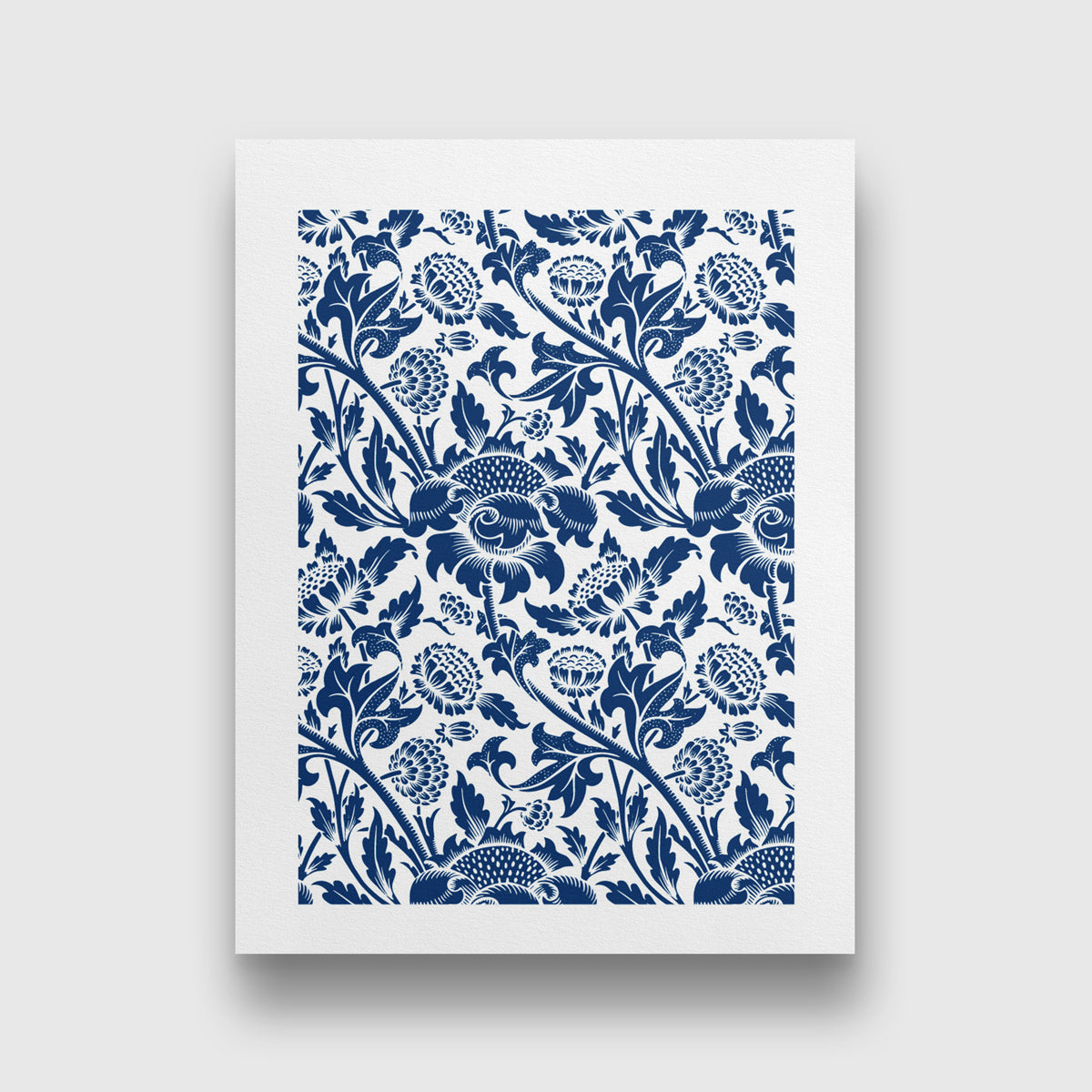 Navy Blue Botanical Wall Art Set Of 6 Paintings Walls Premium Wall Art Canvas by MeriDeewar