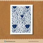 Navy Blue Botanical Wall Art Set Of 6 Paintings Walls Premium Wall Art Canvas by MeriDeewar