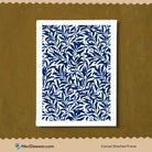 Navy Blue Botanical Wall Art Set Of 6 Paintings Walls Premium Wall Art Canvas by MeriDeewar