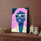 Neon Diva – Pop Art Woman Portrait Wall Art Print 2 : 3 Vertical Premium Wall Art Canvas by MeriDeewar