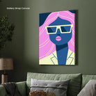Neon Diva – Pop Art Woman Portrait Wall Art Print 2 : 3 Vertical Premium Wall Art Canvas by MeriDeewar