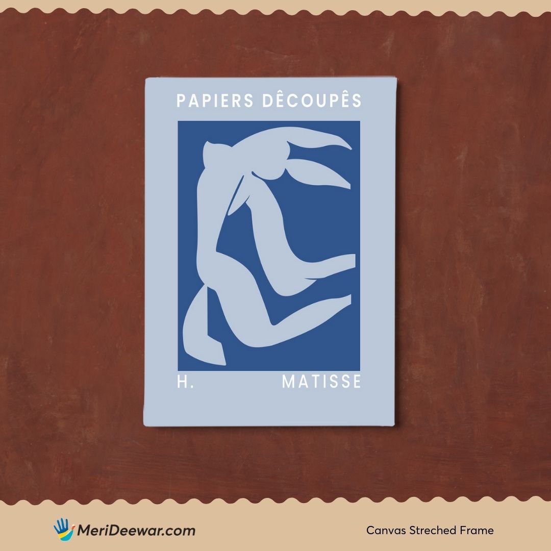 Nu Bleu by Henri Matisse 3 : 4 Vertical New Premium Wall Art Canvas by MeriDeewar