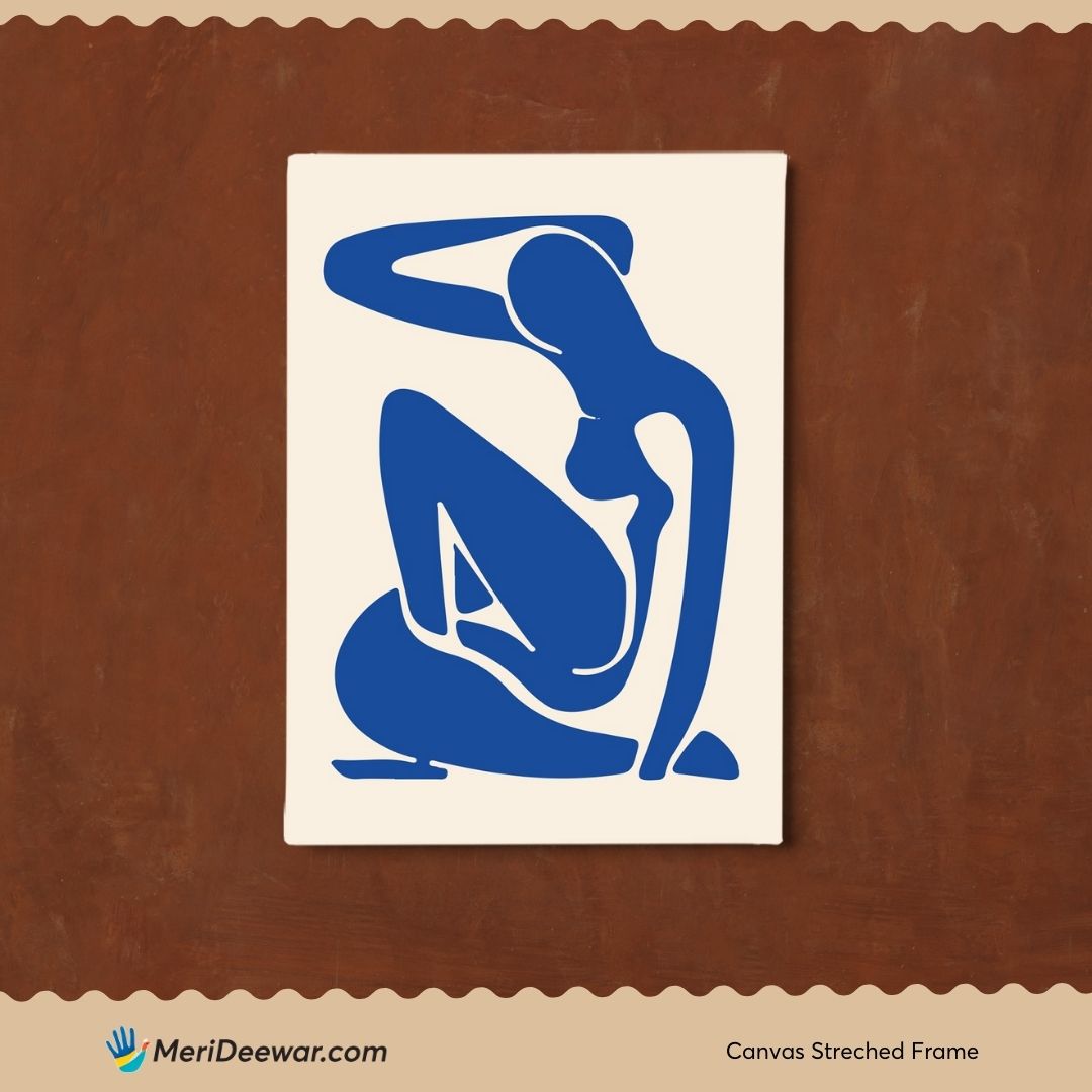 Nu Blue Dirty Painting by Henri Matisse 3 : 4 Vertical New Premium Wall Art Canvas by MeriDeewar