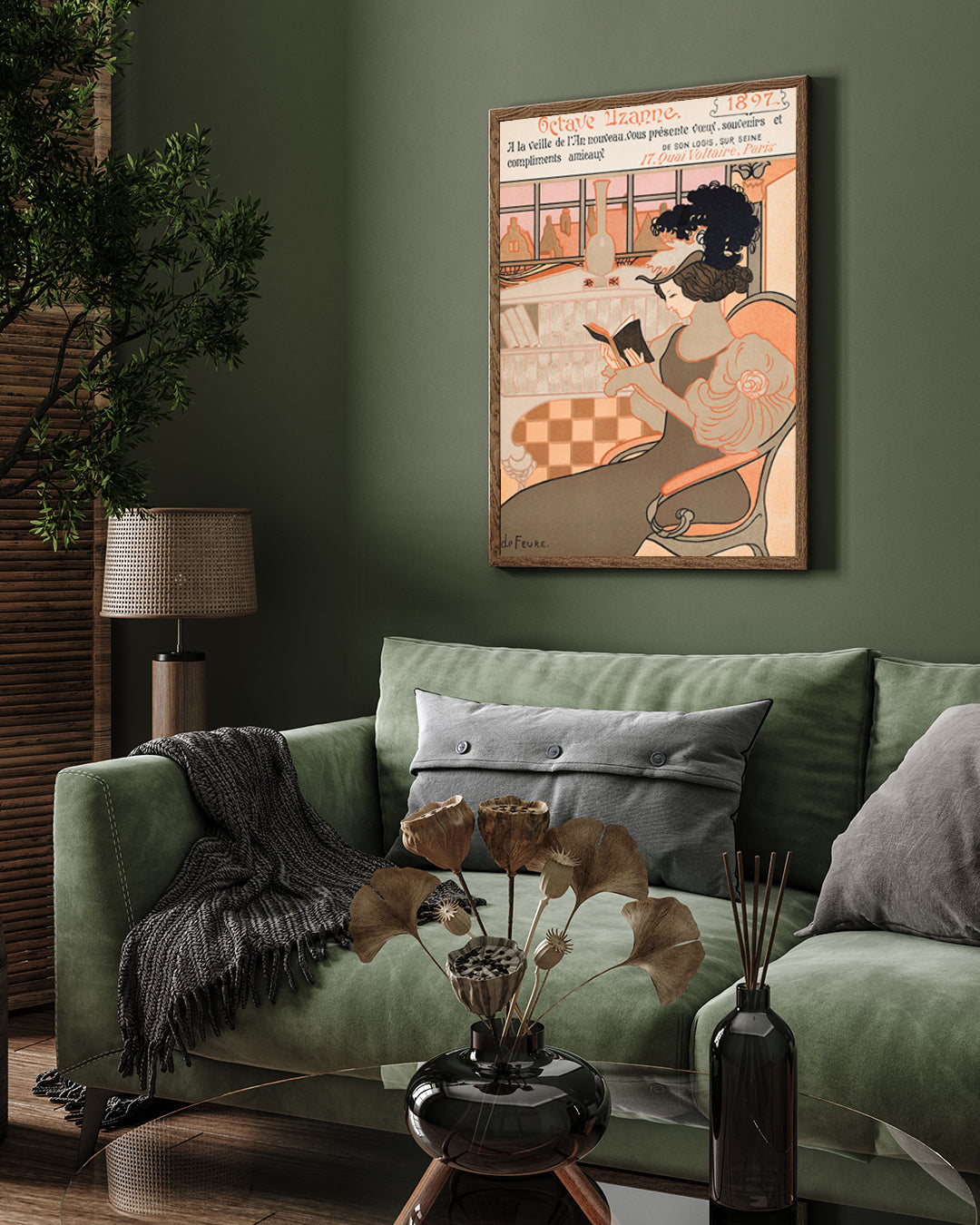 Octave Uzanne by Georges de Feure 3 : 4 Vertical New Premium Wall Art Canvas by MeriDeewar