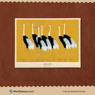 Ogata Korin Flock of Japanese Red Crown Cranes 3 : 4 Horizontal New Premium Wall Art Canvas by MeriDeewar