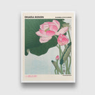 Ohara Koson Blooming lotus flowers 3 : 4 Vertical New Premium Wall Art Canvas by MeriDeewar