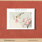 Ohara Koson Song bird on Blossom Branch 3 : 4 Horizontal New Premium Wall Art Canvas by MeriDeewar
