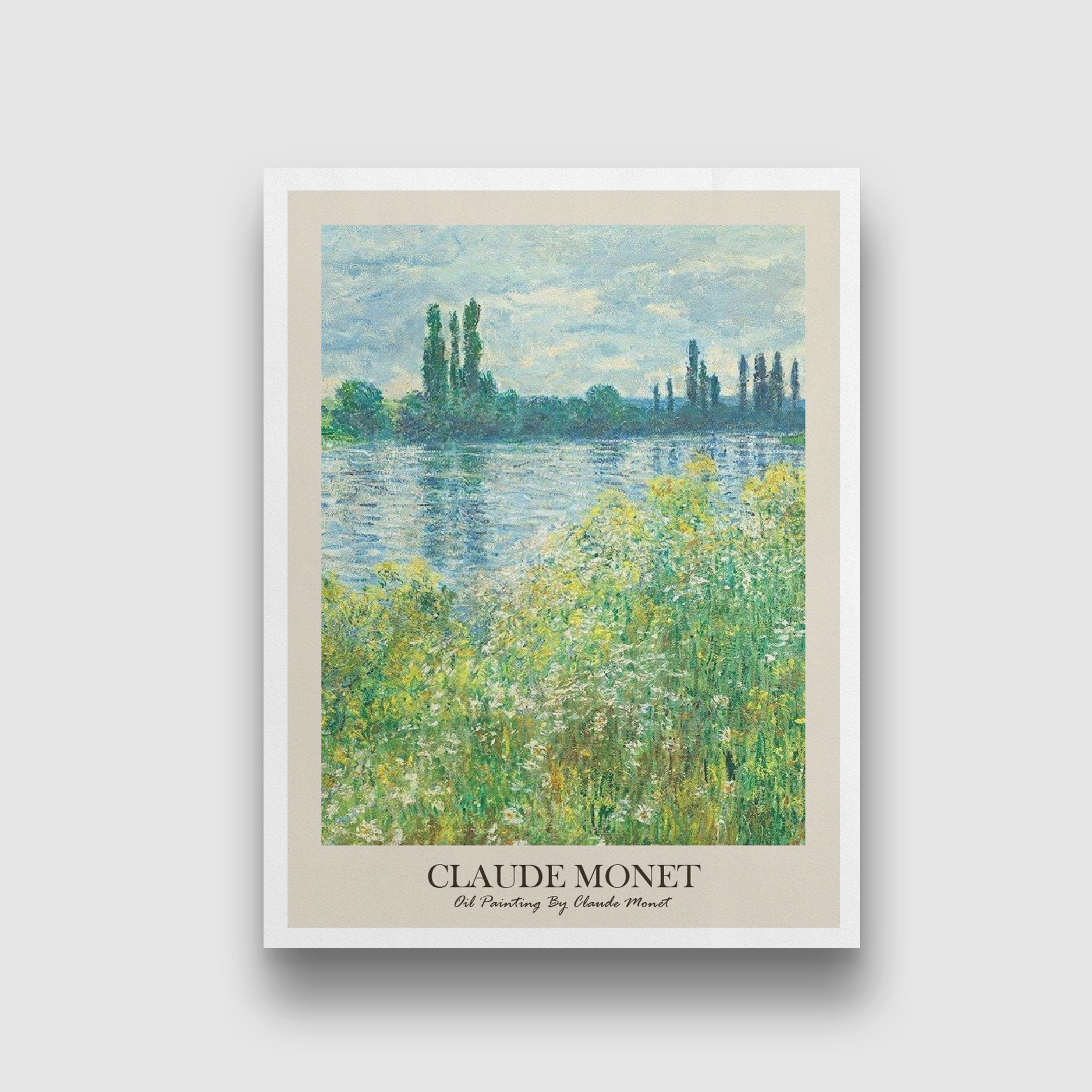 Oil Painting By Claude Monet 3 : 4 Vertical New Premium Wall Art Canvas by MeriDeewar