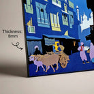 "Old City Streetscape" Cultural Heritage Poster | Vertical Borderless Art Frame Poster Premium Wall Art Canvas by MeriDeewar