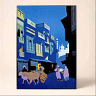 "Old City Streetscape" Cultural Heritage Poster | Vertical Borderless Art Frame Poster Premium Wall Art Canvas by MeriDeewar