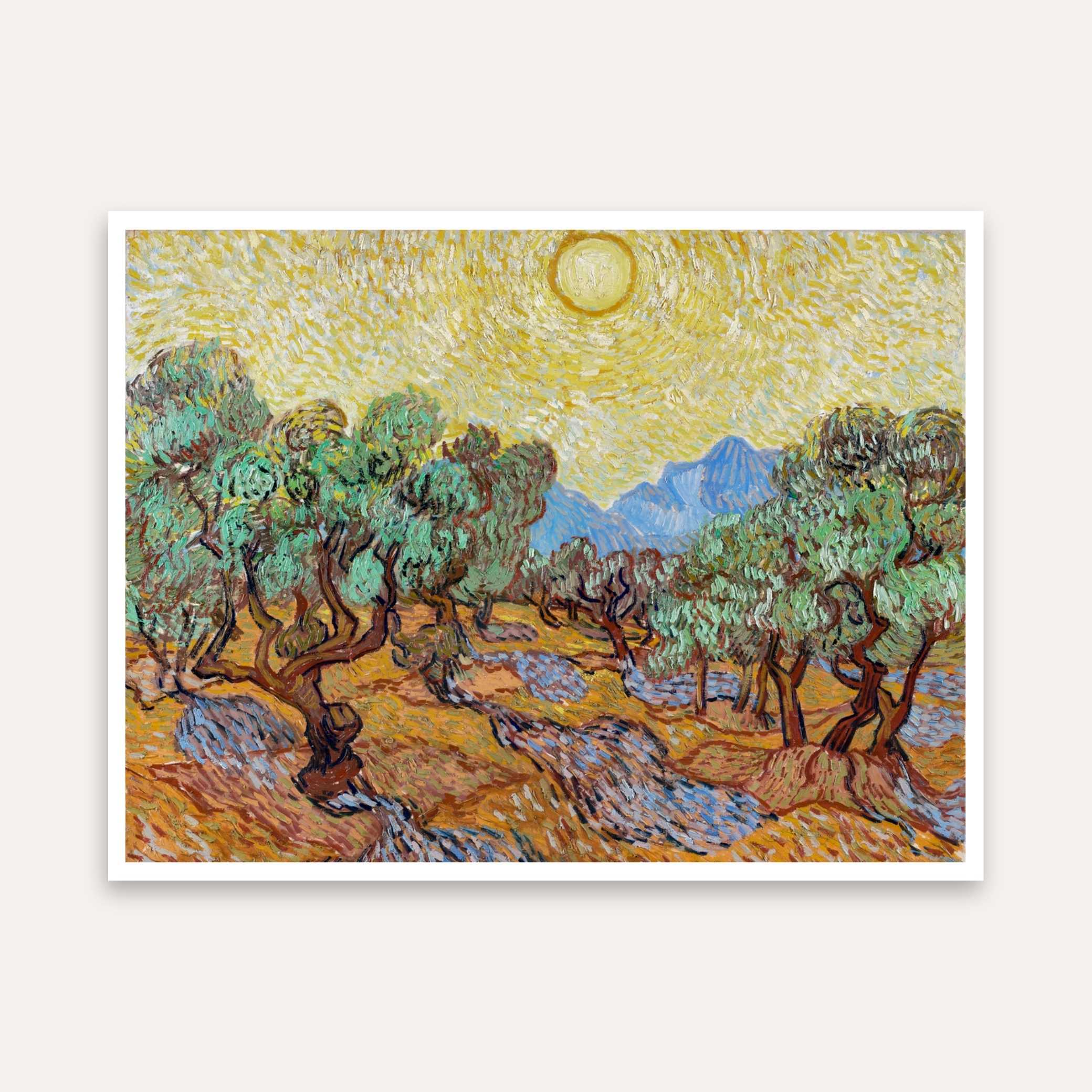Olive Trees Scenery Painting for Living Room | Van Gogh Nature Wall Art | MeriDeewar 5 : 4 Horizontal Premium Wall Art Canvas by MeriDeewar