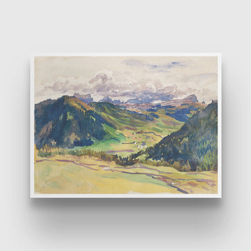 Open Valley, Dolomites Painting By John Singer Sargent 3 : 4 Horizontal New Premium Wall Art Canvas by MeriDeewar