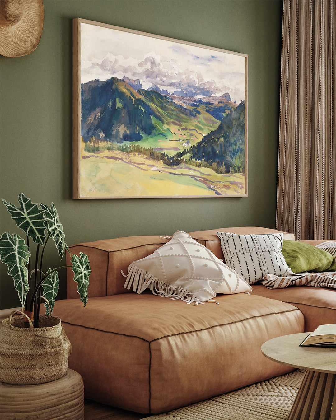 Open Valley, Dolomites Painting By John Singer Sargent 3 : 4 Horizontal New Premium Wall Art Canvas by MeriDeewar