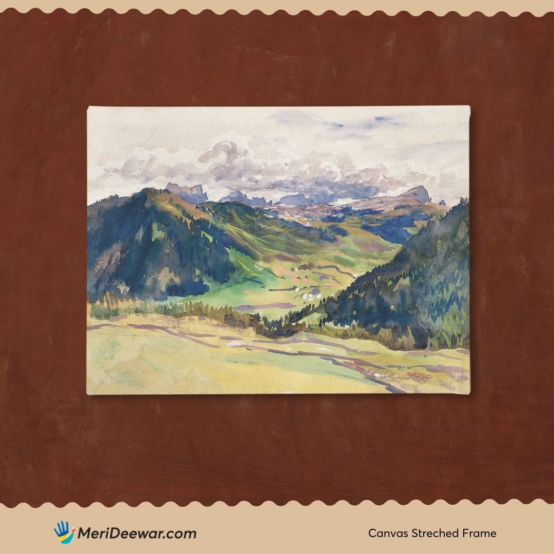 Open Valley, Dolomites Painting By John Singer Sargent 3 : 4 Horizontal New Premium Wall Art Canvas by MeriDeewar