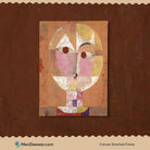Orange Geometric Face/ Senecio Painting by Paul Klee 3 : 4 Vertical New Premium Wall Art Canvas by MeriDeewar