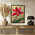 Orchid Elegance: Abstract Floral Art for Home Decor 3 : 4 Vertical New Premium Wall Art Canvas by MeriDeewar