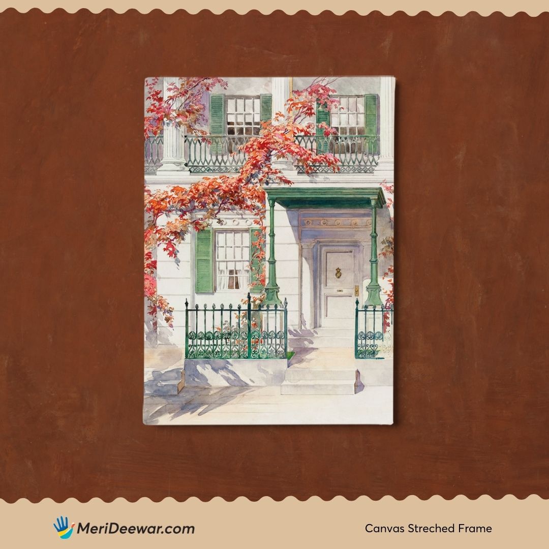 Ornamental Iron Viintage Painting by Gilbert Sackerman 3 : 4 Vertical New Premium Wall Art Canvas by MeriDeewar