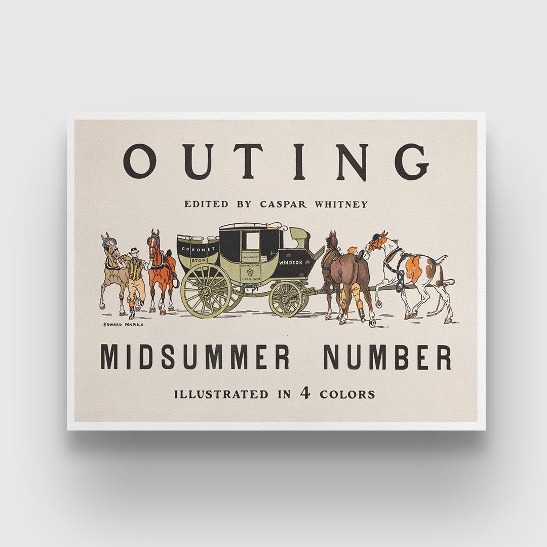 Outing by Caspar Whitney 3 : 4 Horizontal New Premium Wall Art Canvas by MeriDeewar