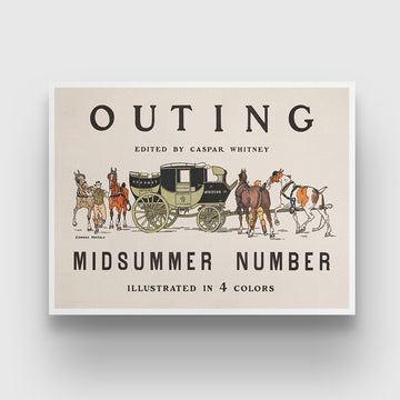 Outing by Caspar Whitney 3 : 4 Horizontal New Premium Wall Art Canvas by MeriDeewar