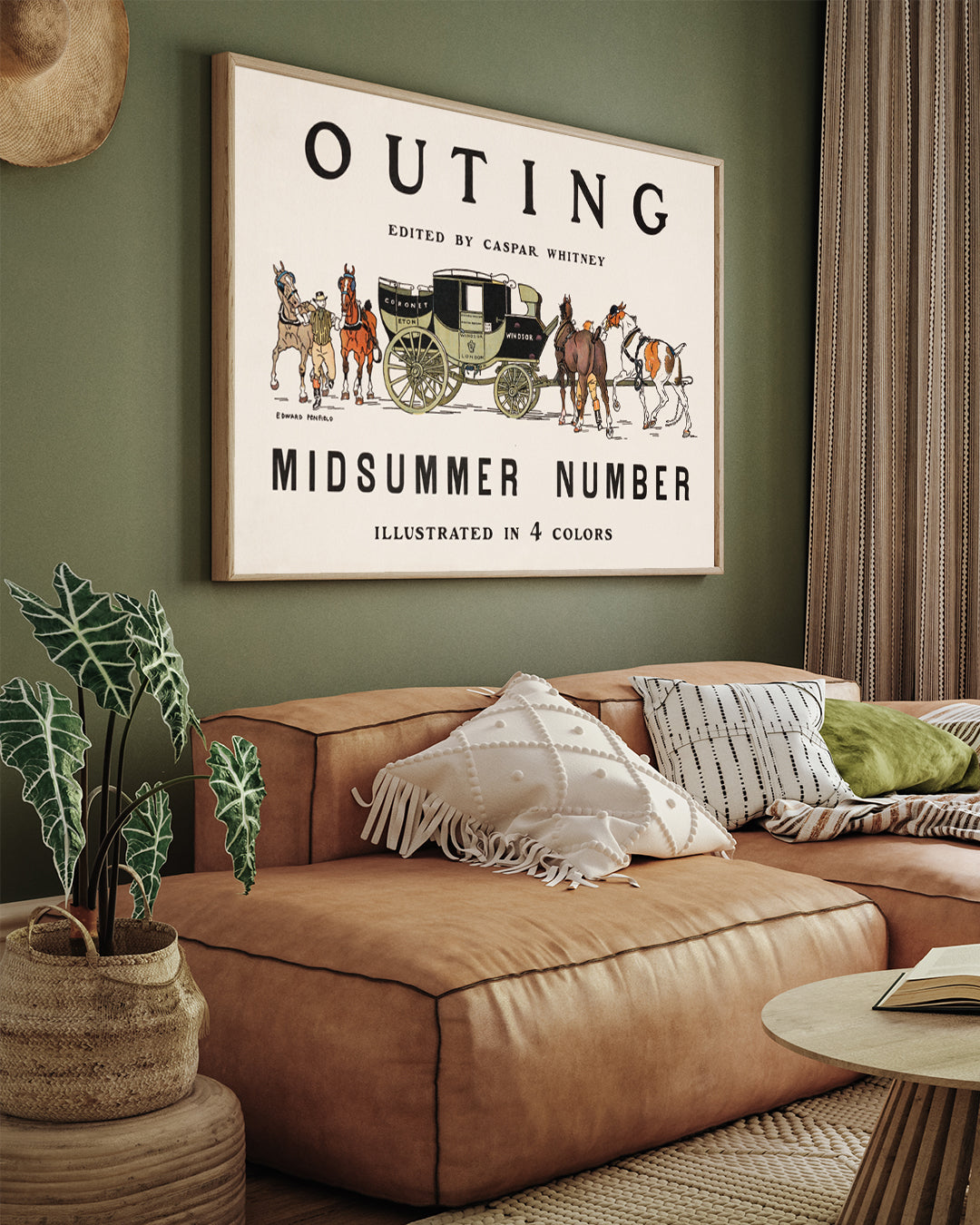 Outing by Caspar Whitney 3 : 4 Horizontal New Premium Wall Art Canvas by MeriDeewar
