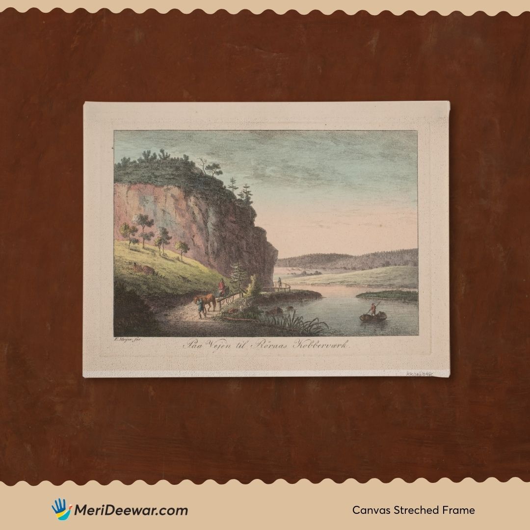 Paa Vejen Til Rraas Kobbervrk 3 : 4 Horizontal New Premium Wall Art Canvas by MeriDeewar