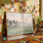 Paddy in Mist | Kerala Landscape Wall Art 3 : 2 Horizontal Premium Wall Art Canvas by MeriDeewar