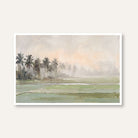 Paddy in Mist | Kerala Landscape Wall Art 3 : 2 Horizontal Premium Wall Art Canvas by MeriDeewar