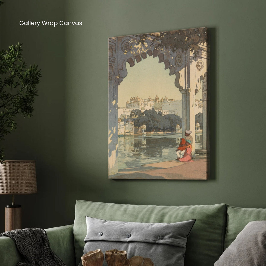 Palace of Udaipur painting by Yoshida Hiroshi 2 : 3 Vertical Premium Wall Art Canvas by MeriDeewar