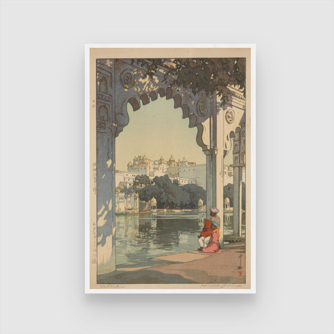 Palace of Udaipur painting by Yoshida Hiroshi 2 : 3 Vertical Premium Wall Art Canvas by MeriDeewar