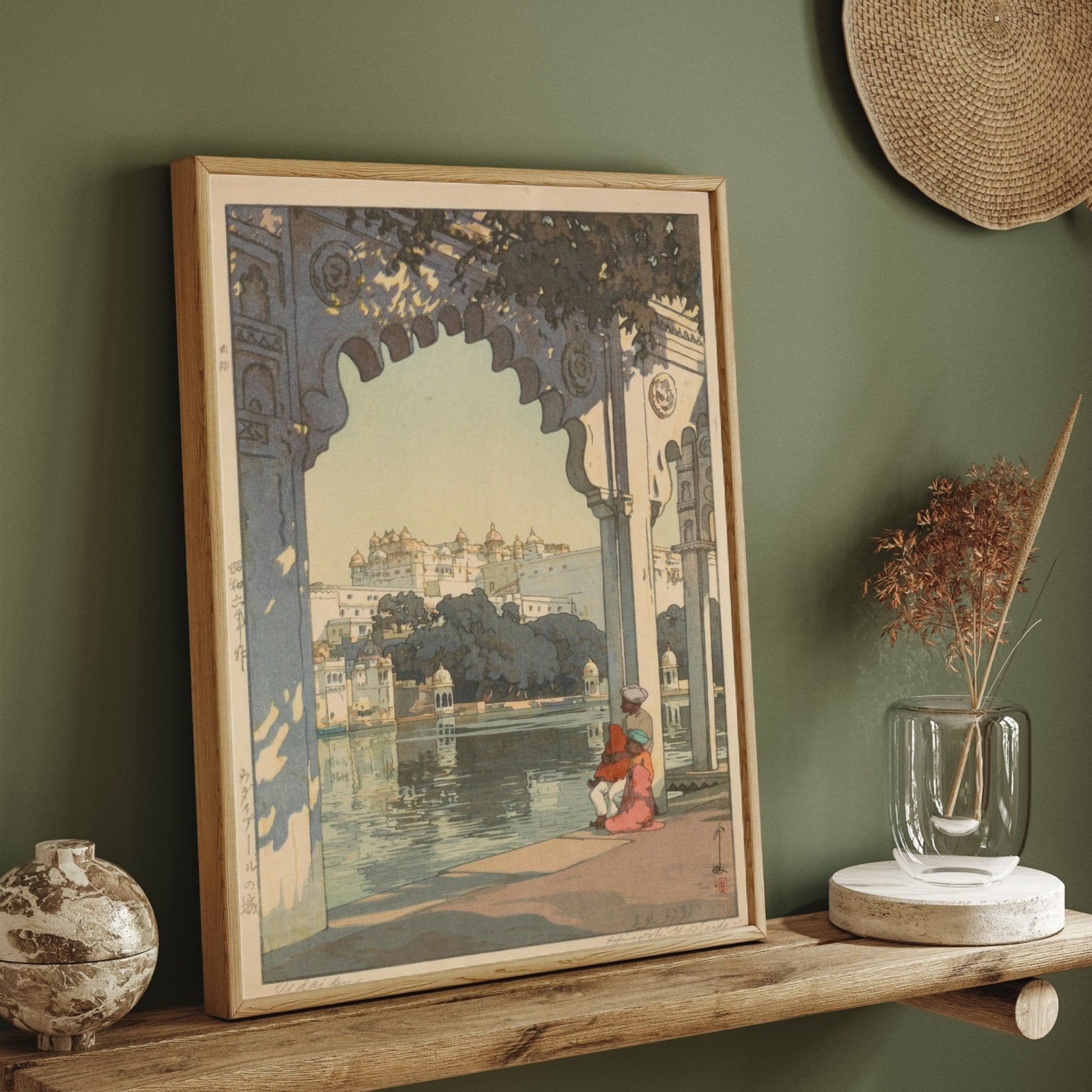 Palace of Udaipur painting by Yoshida Hiroshi 2 : 3 Vertical Premium Wall Art Canvas by MeriDeewar