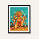 Panchmukhi Hanuman Painting – Raja Ravi Varma Hindu Mythology Wall Art | MeriDeewar 3 : 4 Vertical Premium Wall Art Canvas by MeriDeewar
