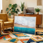Pangong Blue | Abstract Ladakh Lake Wall Art 3 : 2 Horizontal Premium Wall Art Canvas by MeriDeewar