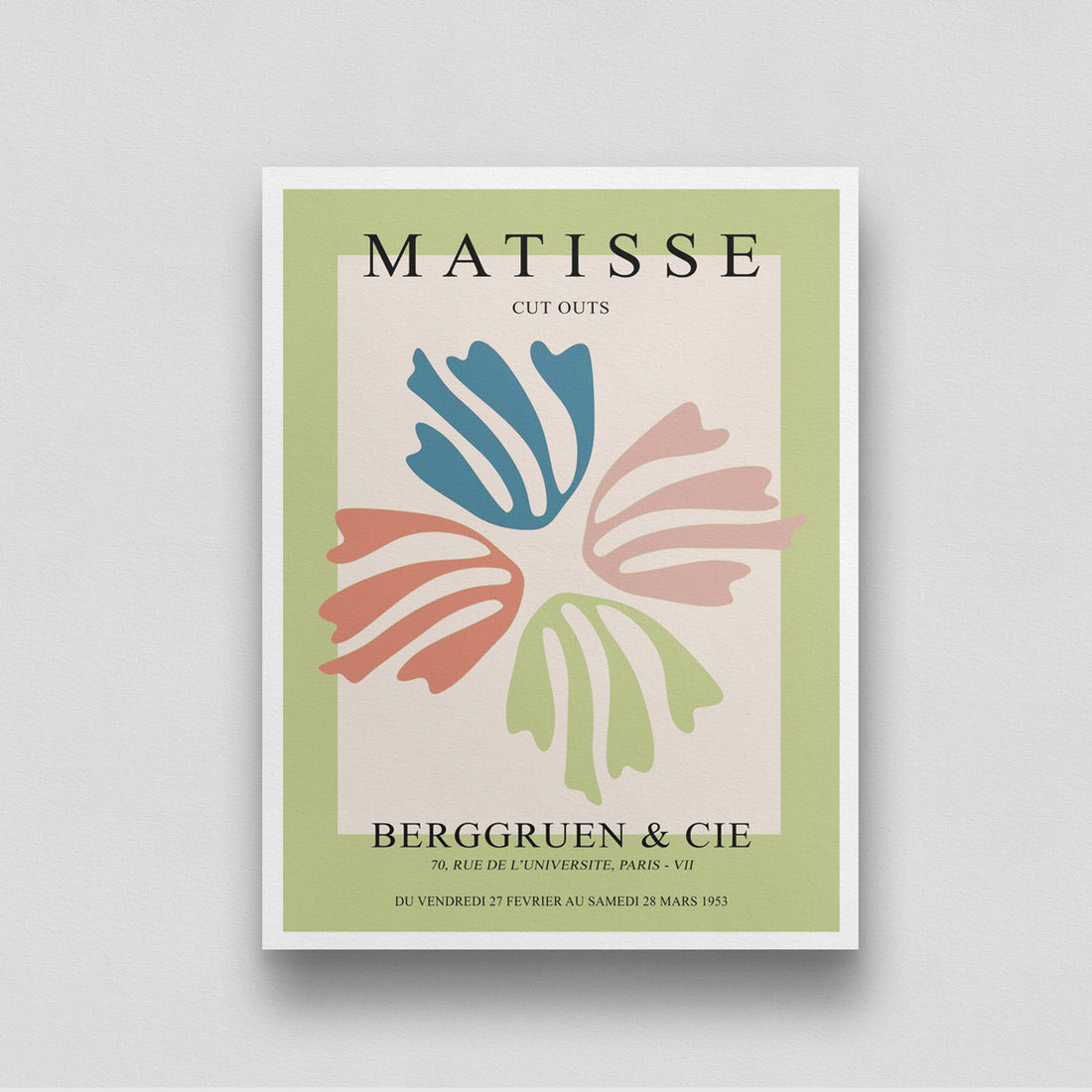 Papiers Decoupes Painting by Henri Matisse 3 : 4 Vertical New Premium Wall Art Canvas by MeriDeewar