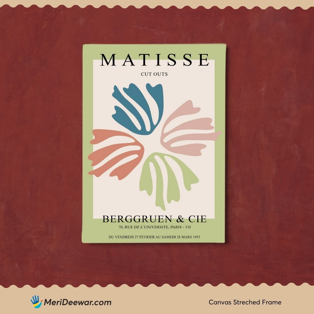 Papiers Decoupes Painting by Henri Matisse 3 : 4 Vertical New Premium Wall Art Canvas by MeriDeewar