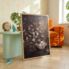 Parijat at Dawn | Night Jasmine Floral Wall Art 3 : 4 Vertical Premium Wall Art Canvas by MeriDeewar