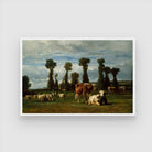 Pastoral Harmony – Vintage Countryside Canvas Painting 2 : 3 Horizontal Premium Wall Art Canvas by MeriDeewar