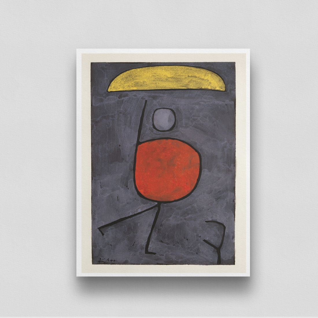 Paul Klee With an Umbrella Painting 3 : 4 Vertical New Premium Wall Art Canvas by MeriDeewar