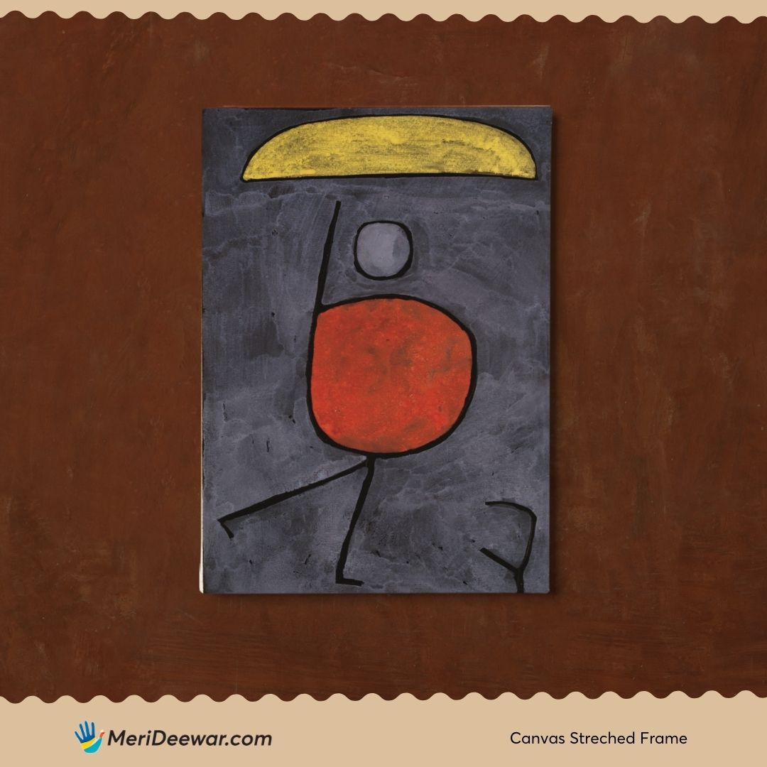 Paul Klee With an Umbrella Painting 3 : 4 Vertical New Premium Wall Art Canvas by MeriDeewar