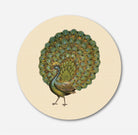 Peacock Painting Circular Canvas Frame Circular Canvas Frame Premium Wall Art Canvas by MeriDeewar
