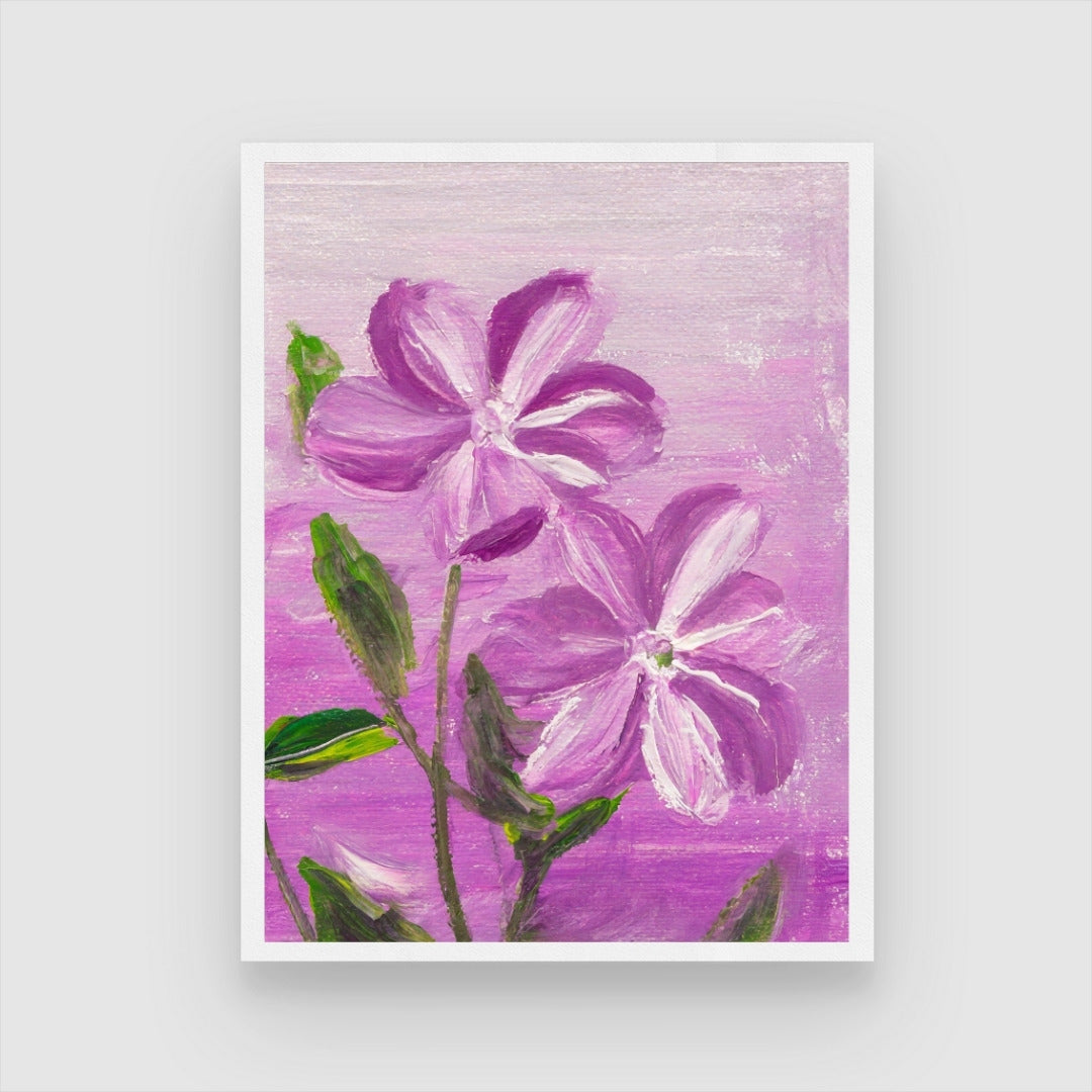 Periwinkle Flower Art - Perfect Wall Decor 3 : 4 Vertical New Premium Wall Art Canvas by MeriDeewar